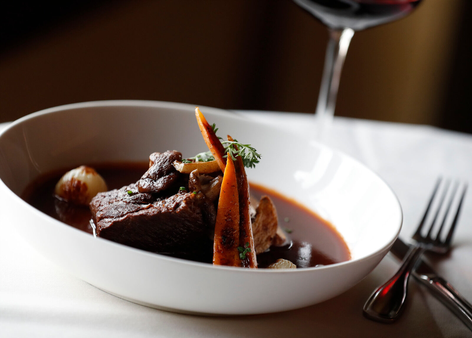 Short rib bourguignon at Six Points Cabernet